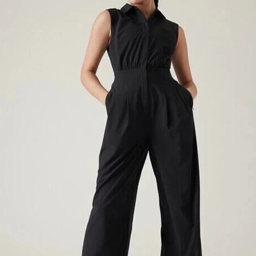 Athleta Black Brooklyn Heights Wide Leg Jumpsuit